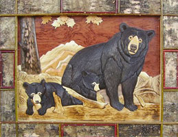 Три медведя (интарсия)