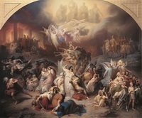 Разрушение Иерусалима (В. фон Каульбах, фреска с картона)