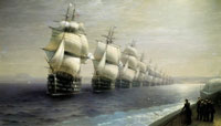 Смотр Черноморского флота в 1849 году (И.К. Айвазовский)